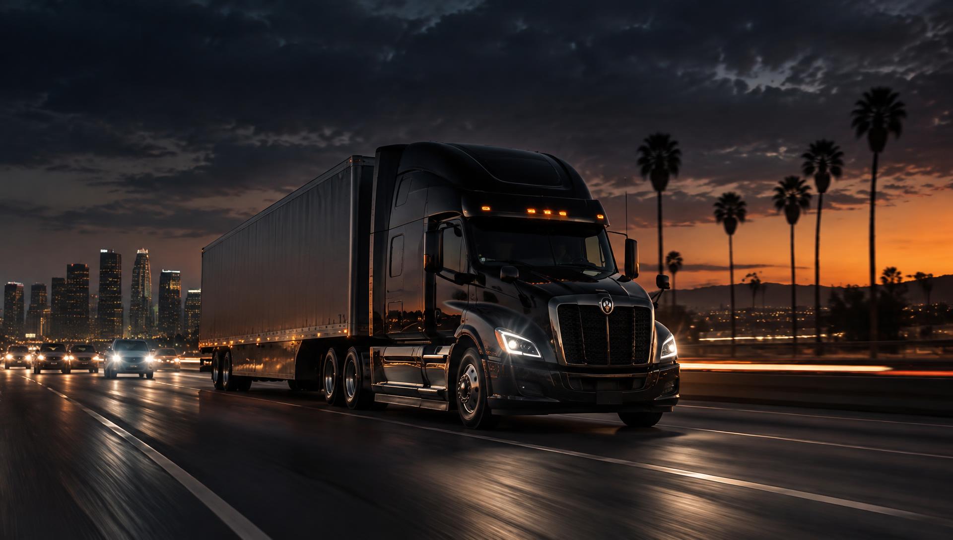 Night highway traffic — EMTS is ready for 24/7 mobile tire service callouts